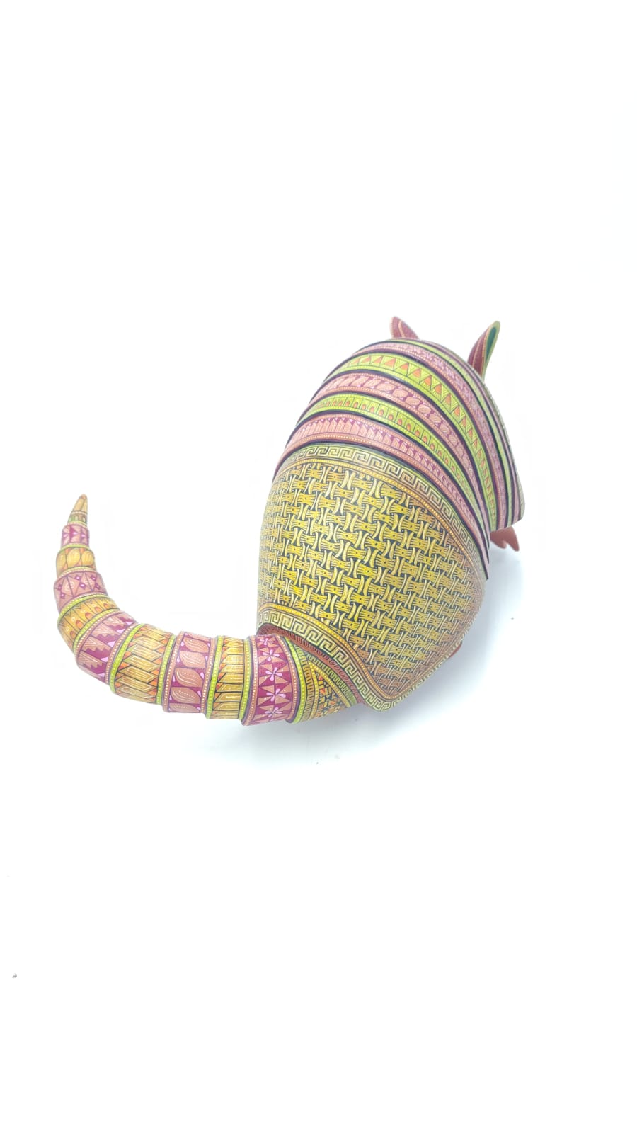 Oaxacan Wood Carving Armadillo By Jacobo y Maria Angeles PP6099