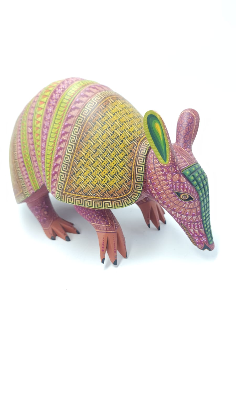 Oaxacan Wood Carving Armadillo By Jacobo y Maria Angeles PP6099