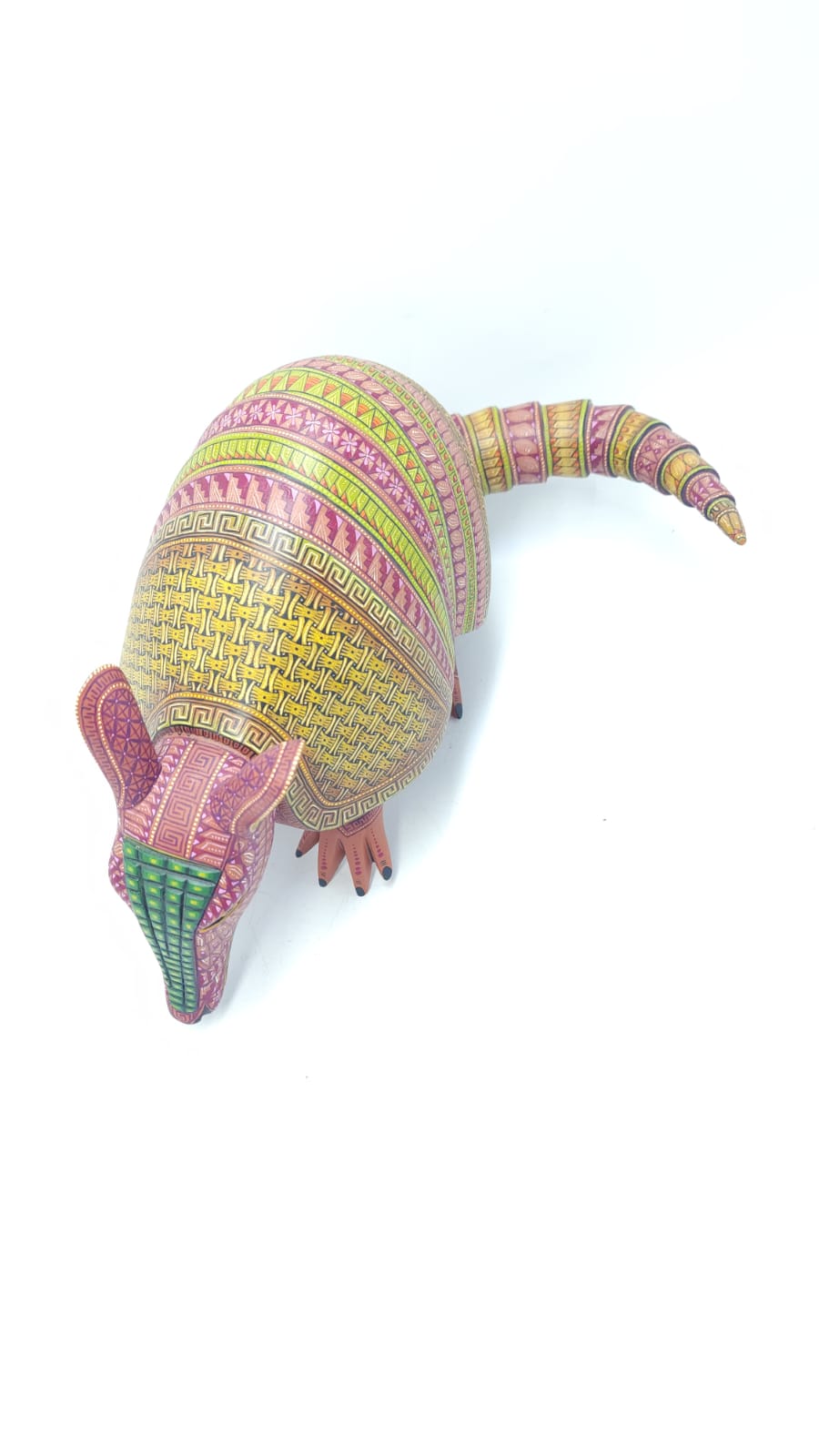 Oaxacan Wood Carving Armadillo By Jacobo y Maria Angeles PP6099