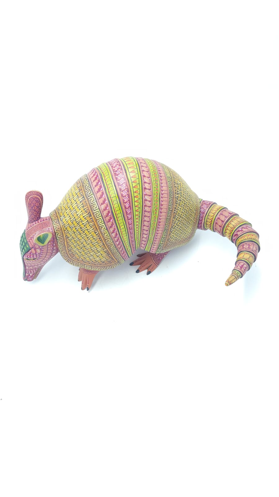 Oaxacan Wood Carving Armadillo By Jacobo y Maria Angeles PP6099