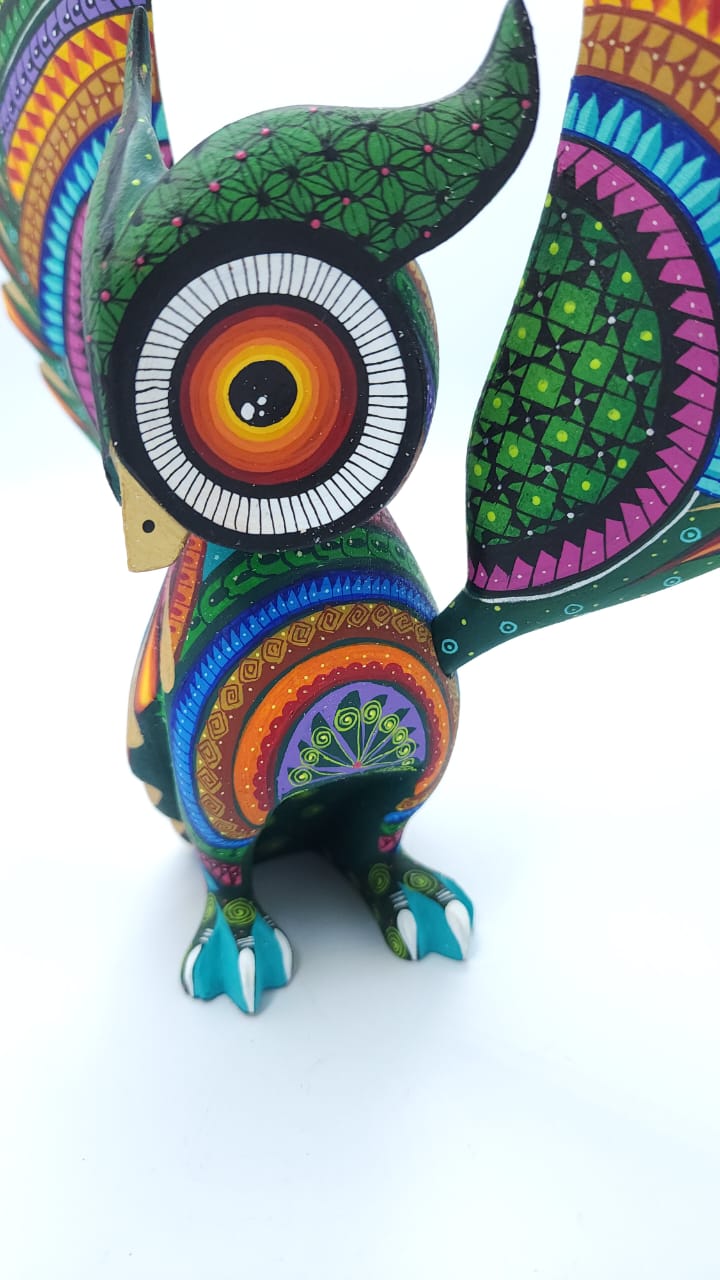 Mexican Oaxacan Wood Carving Fox By Ivan Fuentes  PP6609