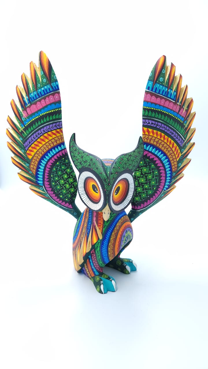 Mexican Oaxacan Wood Carving Fox By Ivan Fuentes  PP6609