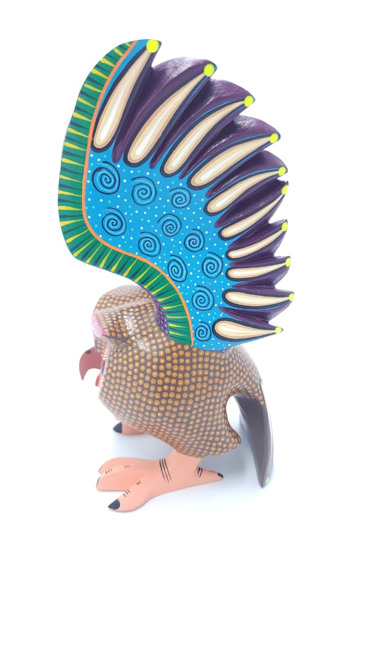 Great Mexican Oaxacan Wood Carving Alebrije owl  By Isaac Fabian PP6674