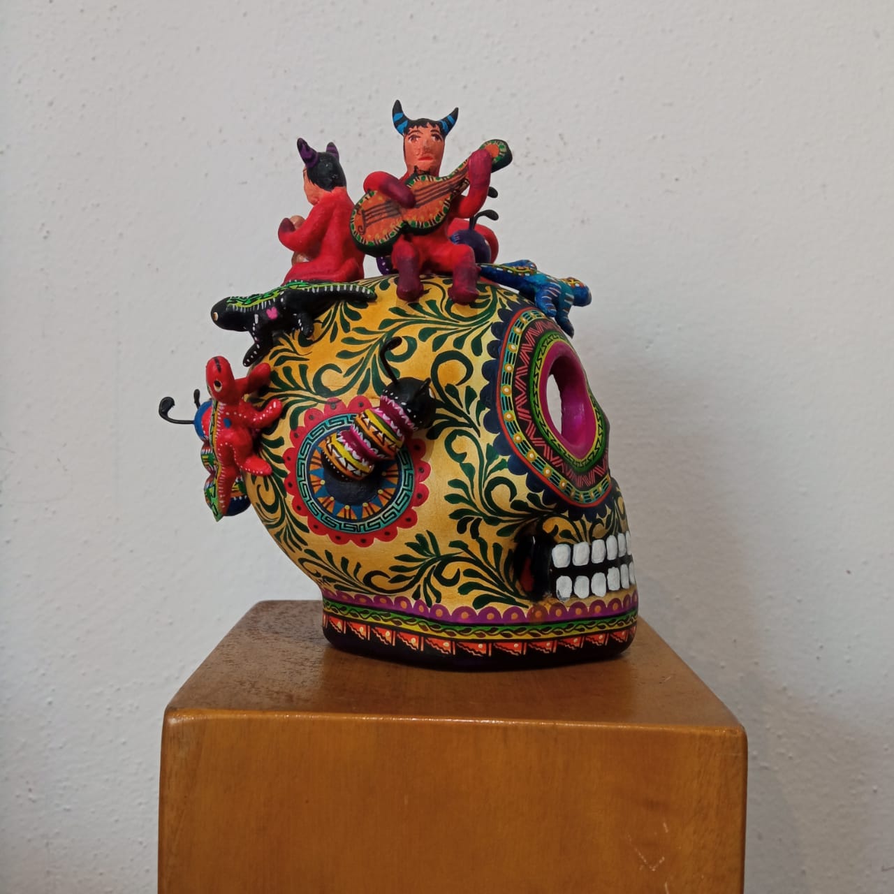 Day Of the Dead Ceramics Skull By Alfonso Castillo PY3 PP6593