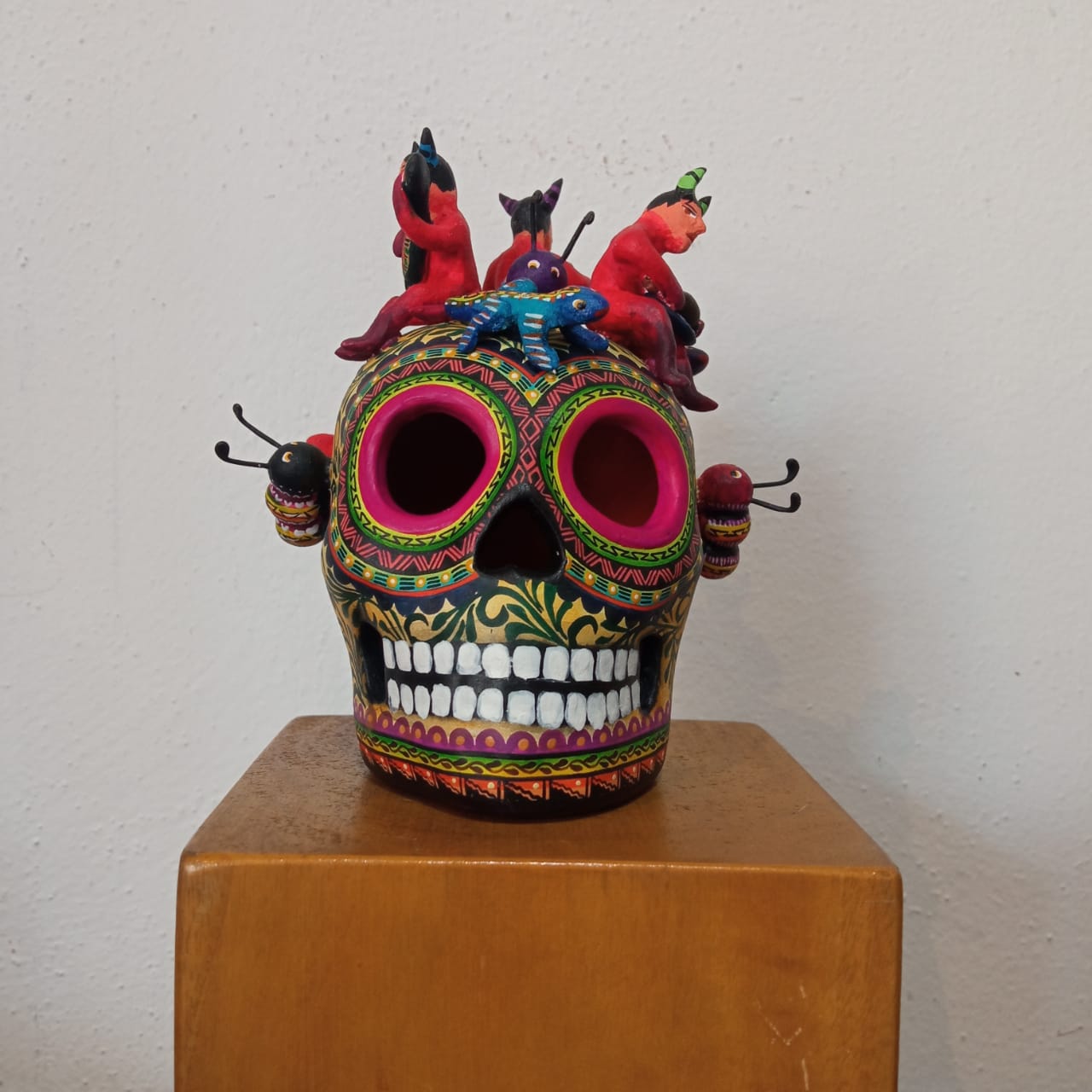 Day Of the Dead Ceramics Skull By Alfonso Castillo PY3 PP6593