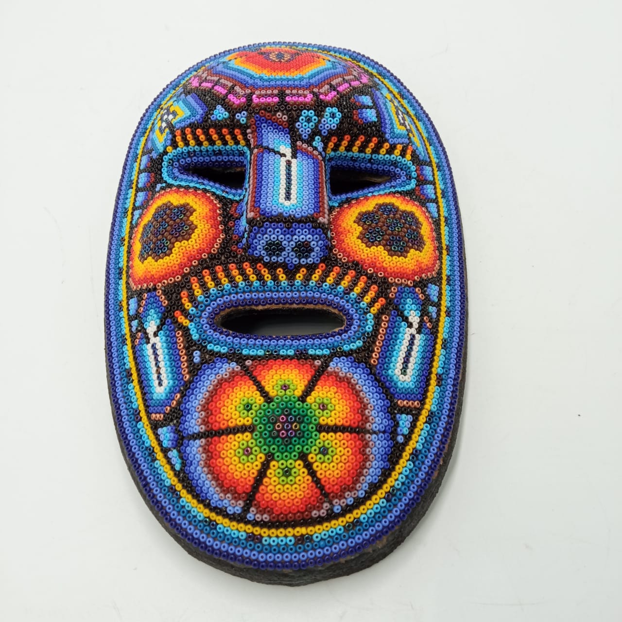 Neat Mexican Huichol Hand Beaded Mask By  Octaviano Lopez PP6744