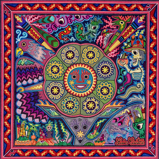 Paint Yarn  huichol Indian Yarn By Luis Castro PP6929