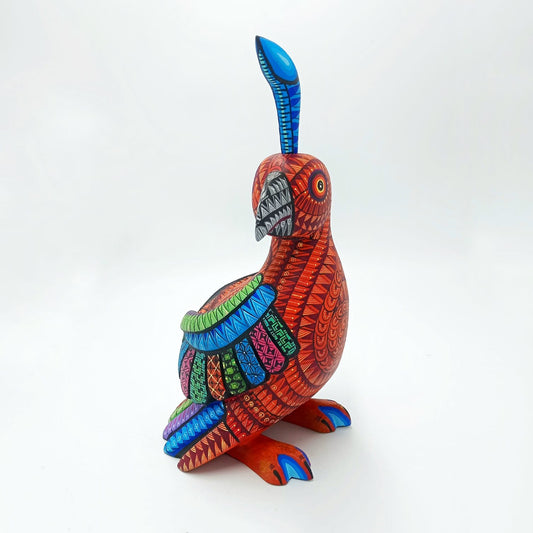 Mexican Oaxacan Wood Carving Quail By Ivan Fuentes  PP6902