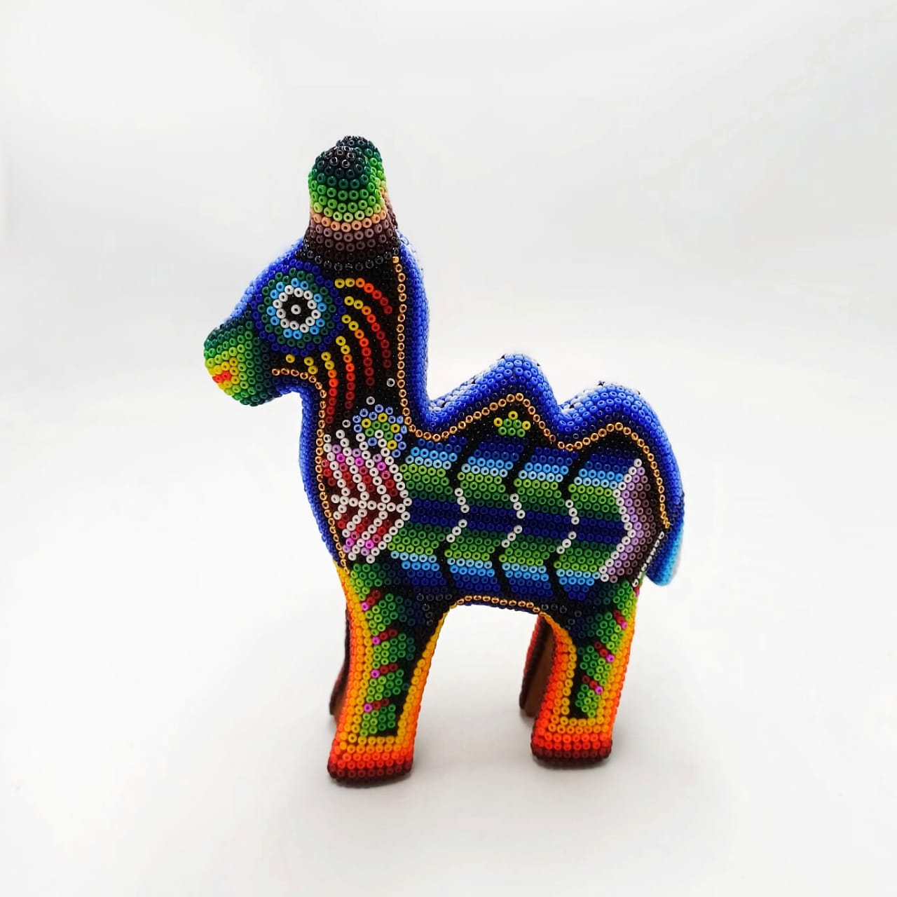 Huichol Indian Hand Beaded Camel By Mayola Villa PP6943