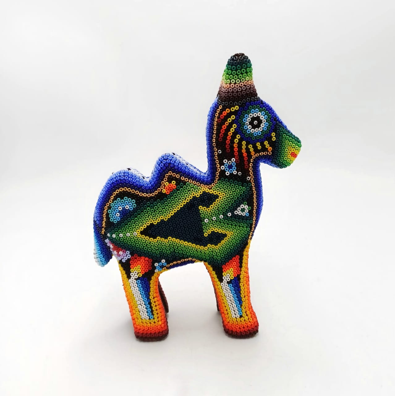 Huichol Indian Hand Beaded Camel By Mayola Villa PP6943