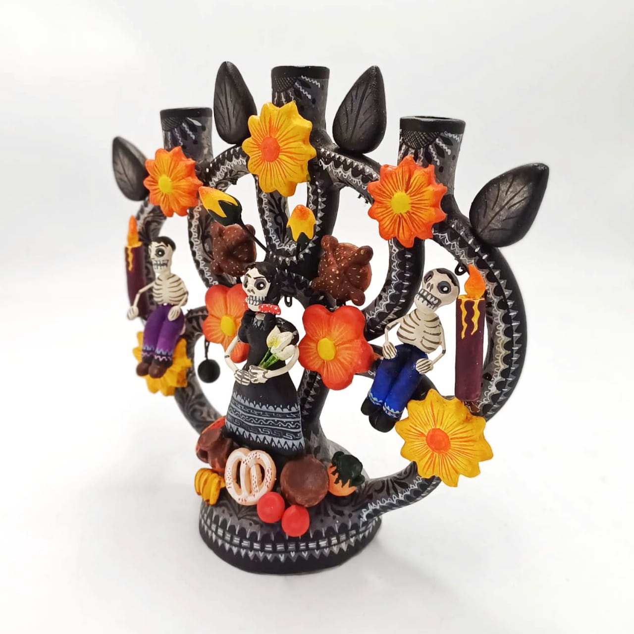 Lovely Day Of the Dead Ceramics Chandelier By Alfonso Castillo PP7011