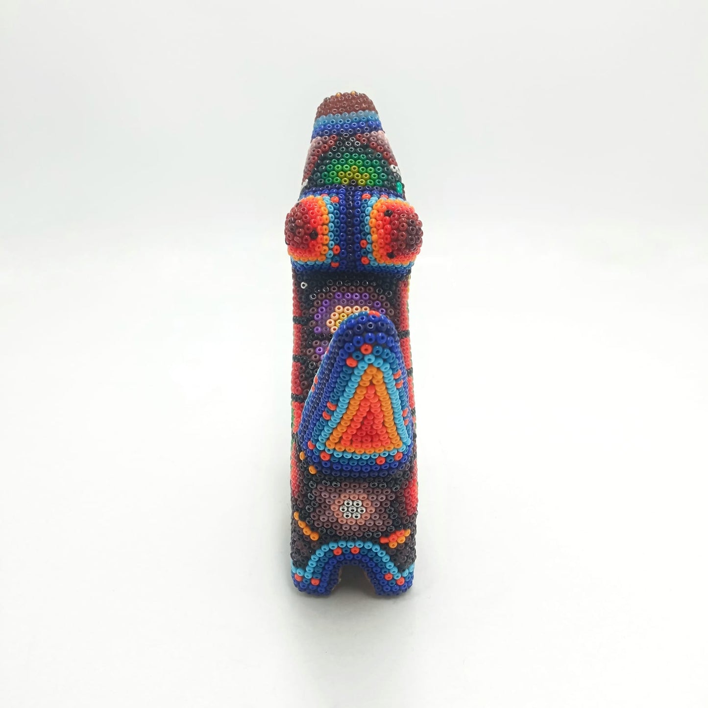 Huichol Hand Beaded Coyote Mexican Folk Art by Mayola Villa PP6402