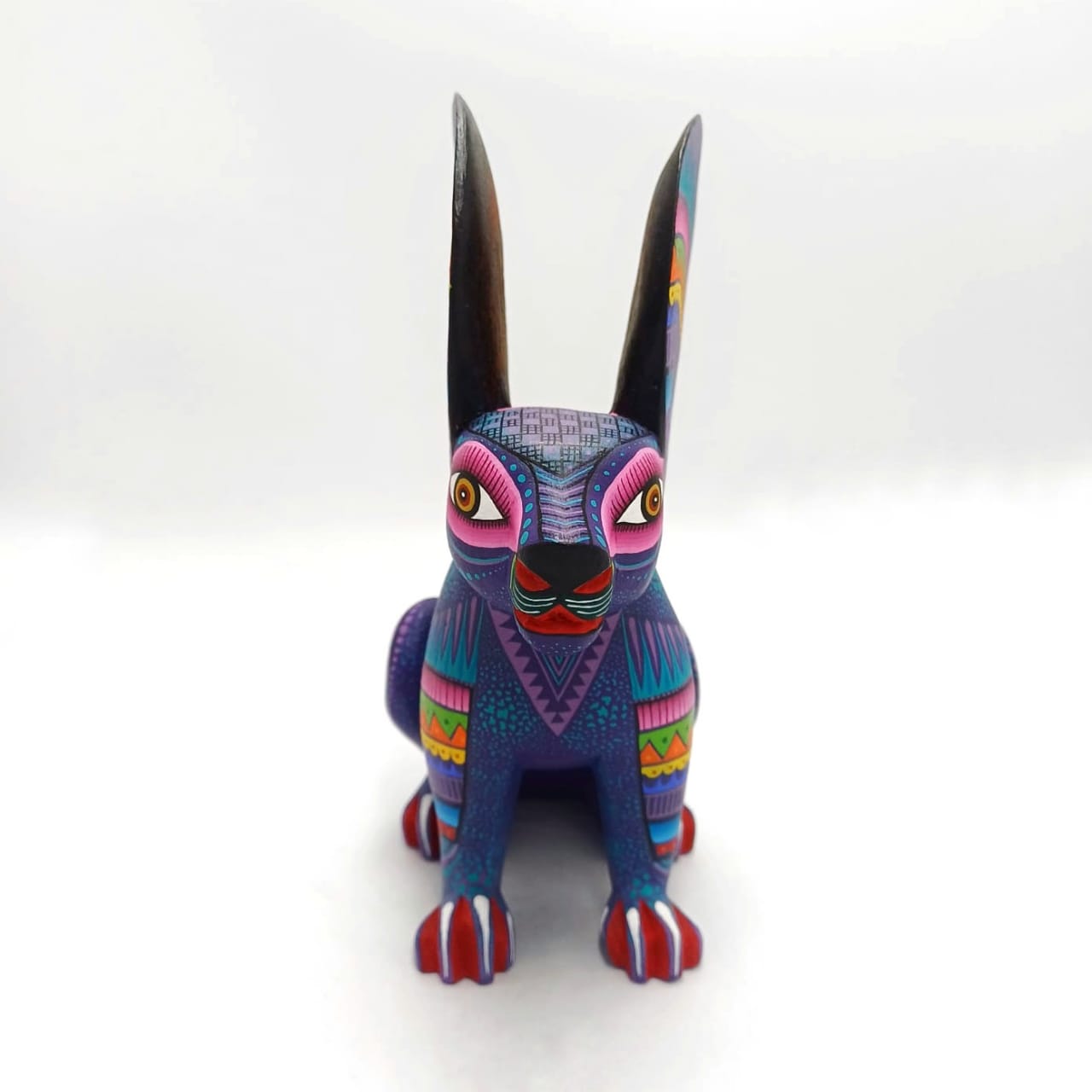 Mexican Oaxacan Wood Carving Rabbit By Julia Fuentes PP7080