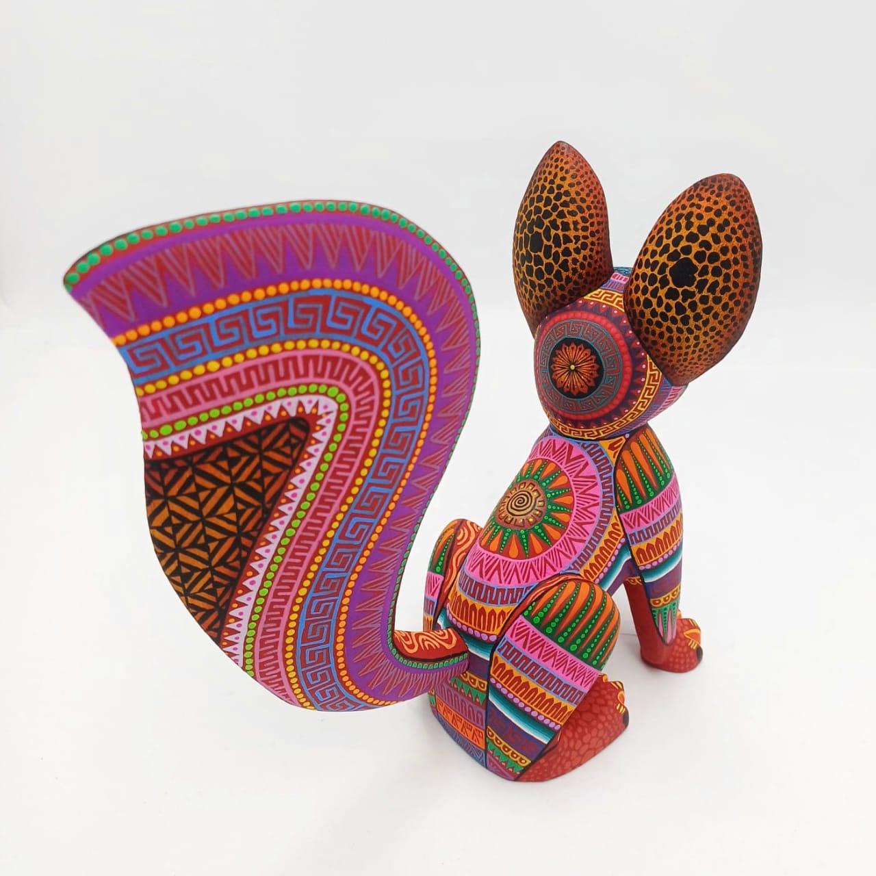 Mexican Oaxacan Wood Carving Fox By Julia Fuentes PP7079