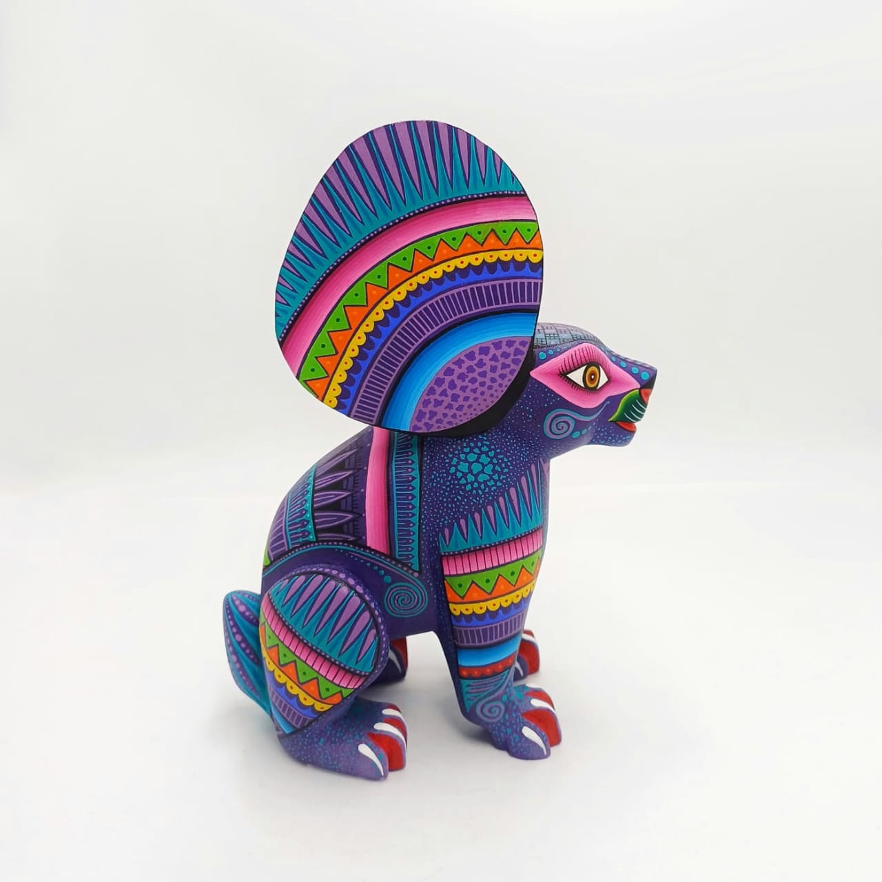 Mexican Oaxacan Wood Carving Rabbit By Julia Fuentes PP7080