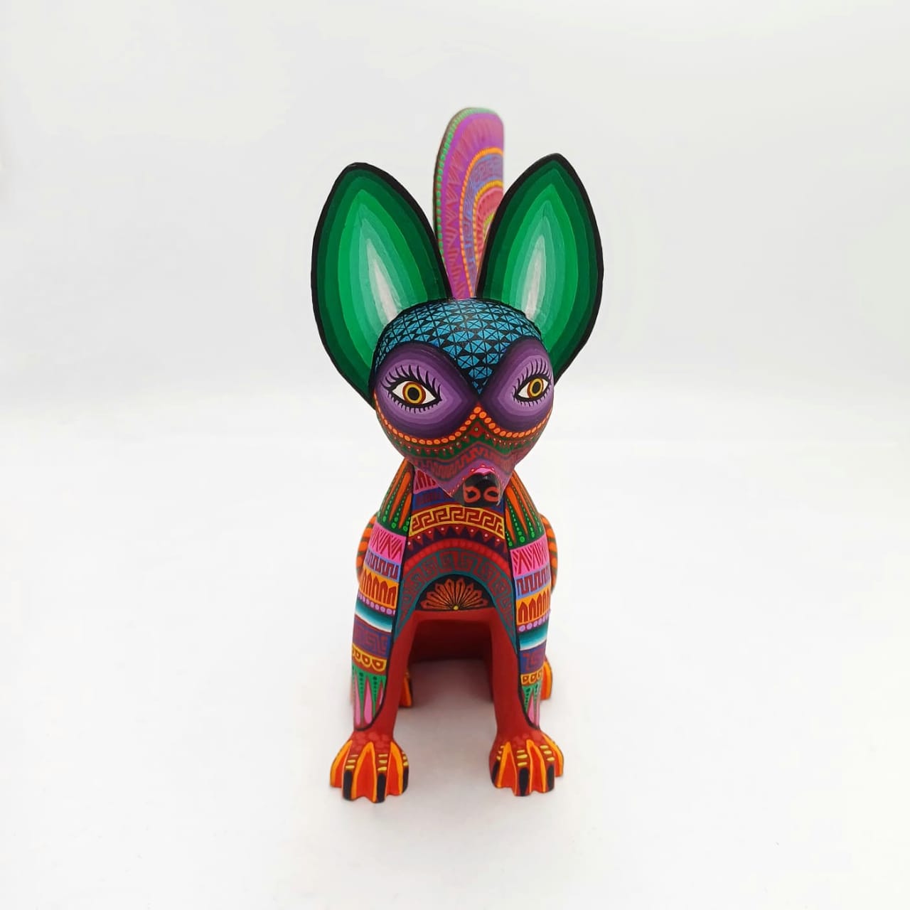 Mexican Oaxacan Wood Carving Fox By Julia Fuentes PP7079