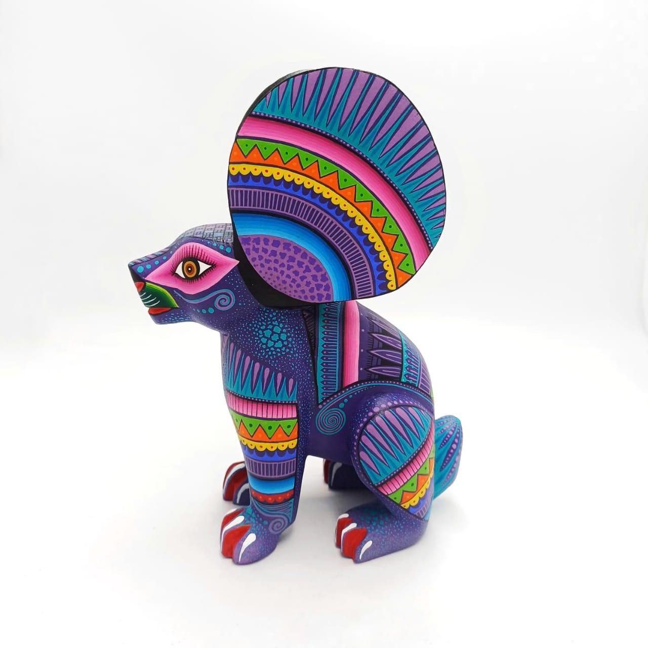 Mexican Oaxacan Wood Carving Rabbit By Julia Fuentes PP7080