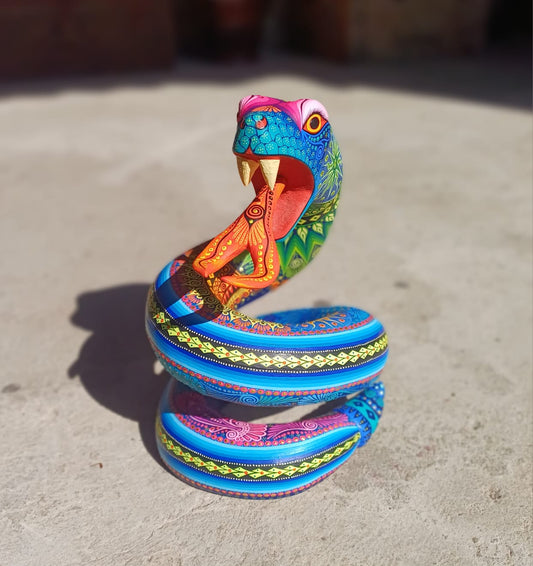 Oaxacan Wood Carving Alebrije Nahual Hand Made Snake By Luis Sosa PP7114