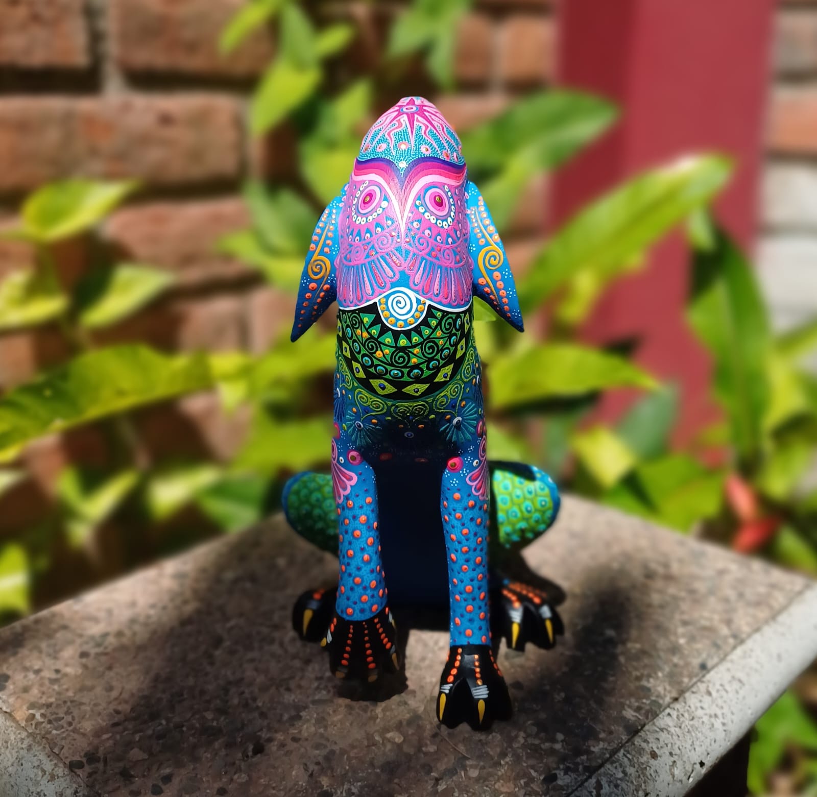 Alebrijes OAXACA Mexico Hand Carved & Painted Wood Coyote store Signed Popo Santiago