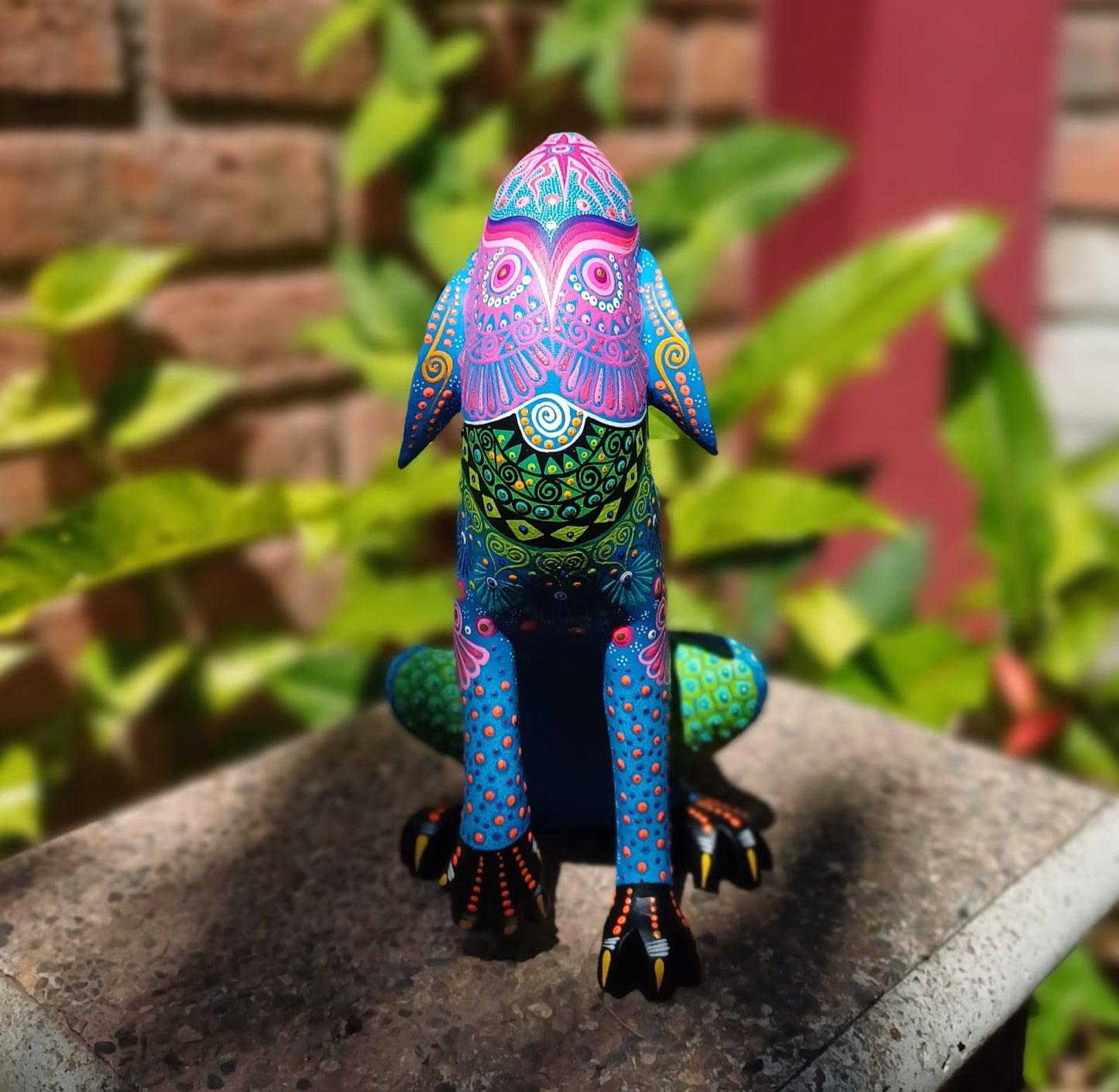 Oaxacan Wood Carving Alebrije Nahual Hand Made Coyote By Luis Sosa PP7119