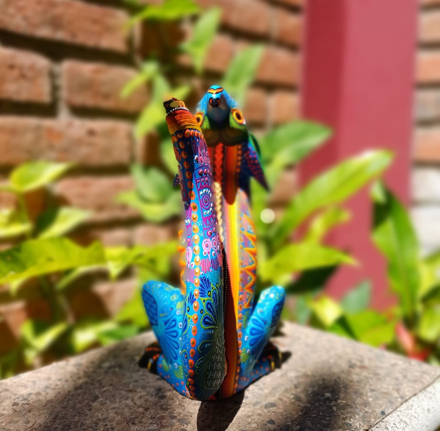 Oaxacan Wood Carving Alebrije Nahual Hand Made Coyote By Luis Sosa PP7119