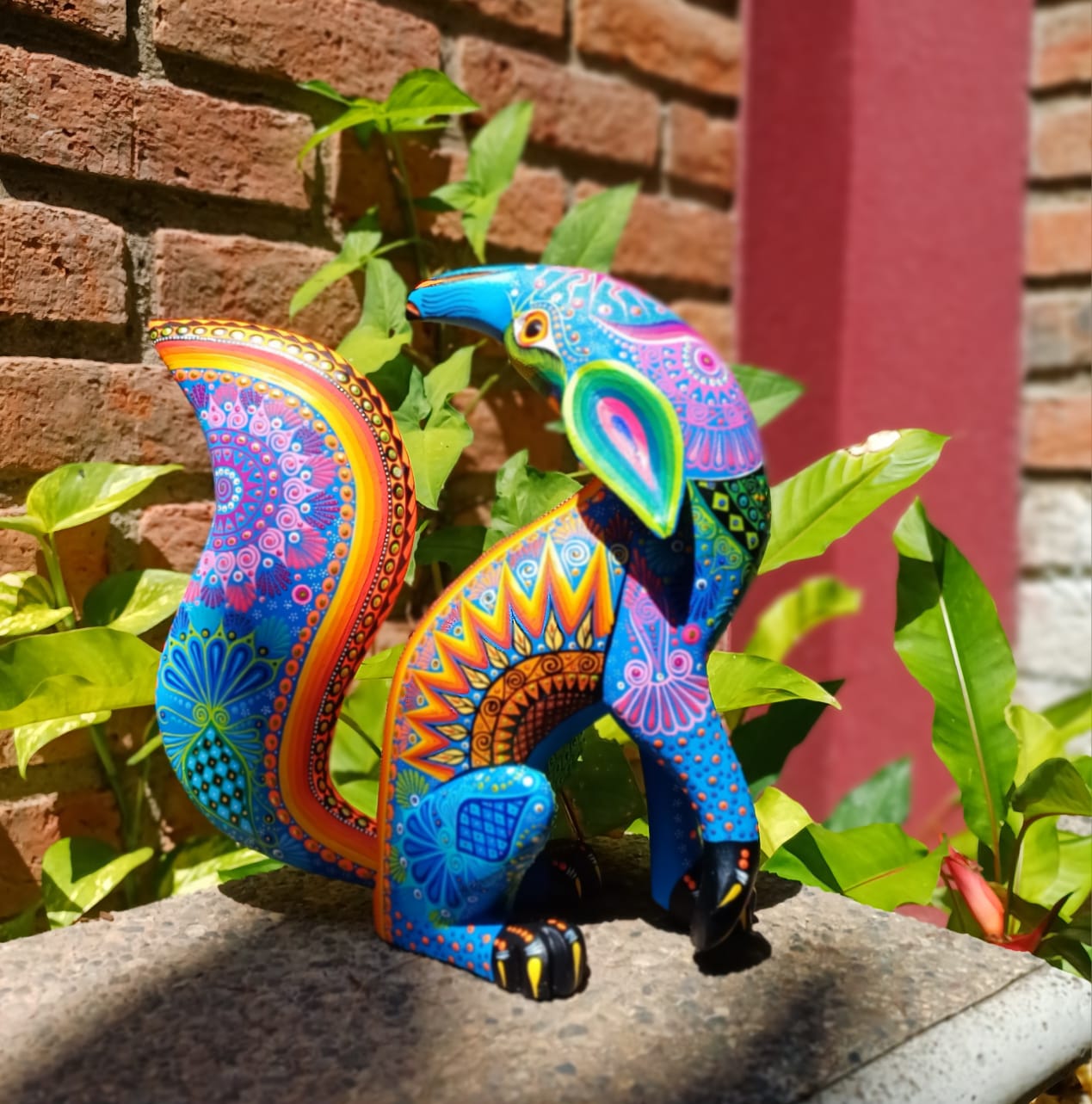 Oaxacan Wood Carving Alebrije Nahual Hand Made Coyote By Luis Sosa PP7 ...