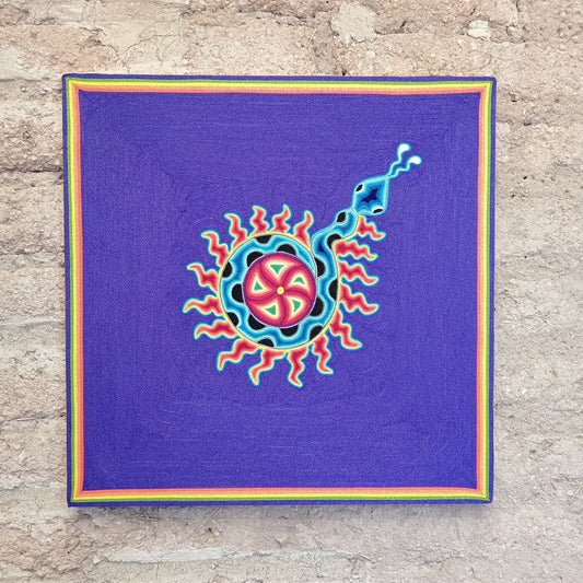 Huichol Yarn Painting Mexican Folk Art By Hilaria Chavez Carrillo PP7227