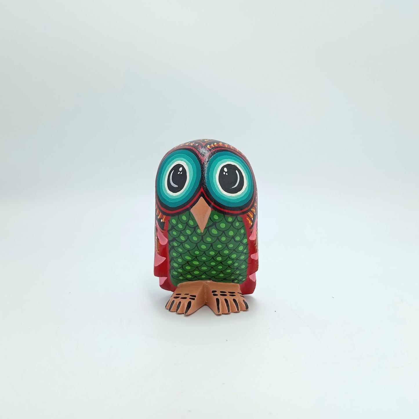 Copal Wood Carving Hand Made Mini Owl By Armando Jimenez PP7258