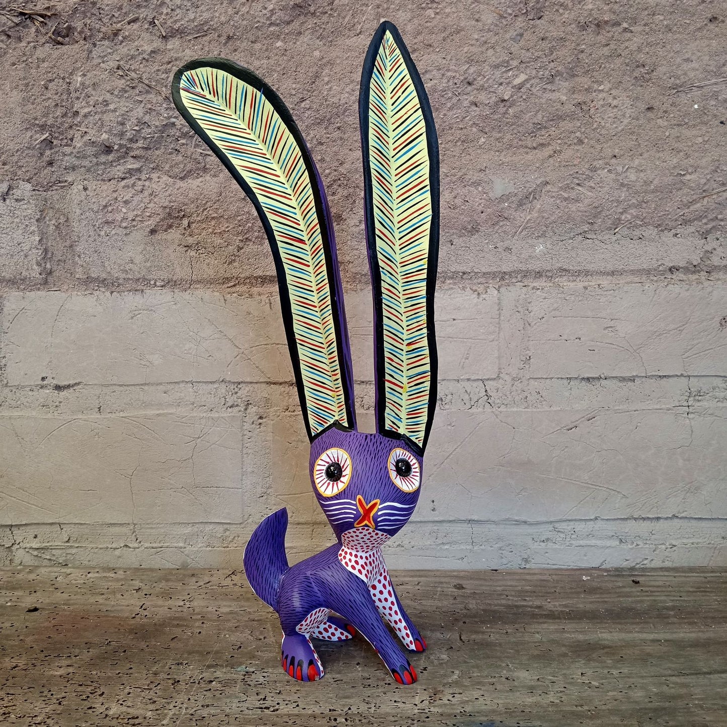 Oaxacan Wood Carving Rabbit By Arsenio Morales PP7318