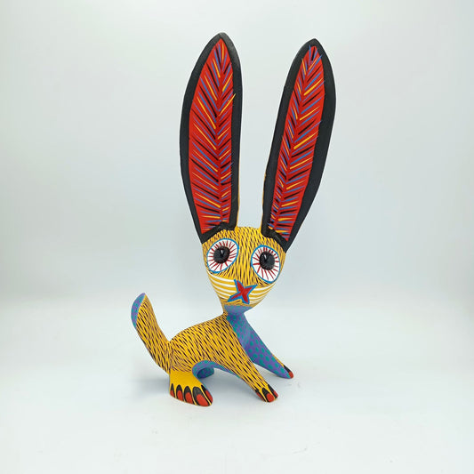 Oaxacan Wood Carving Rabbit By Arsenio Morales PP7303