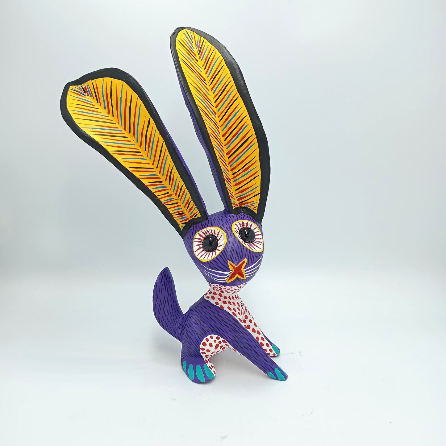 Oaxacan Wood Carving Rabbit By Arsenio Morales PP7305