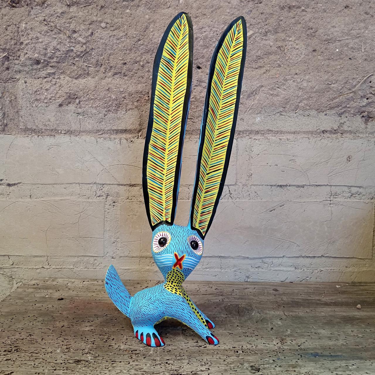 Oaxacan Wood Carving Rabbit By Arsenio Morales PP7316