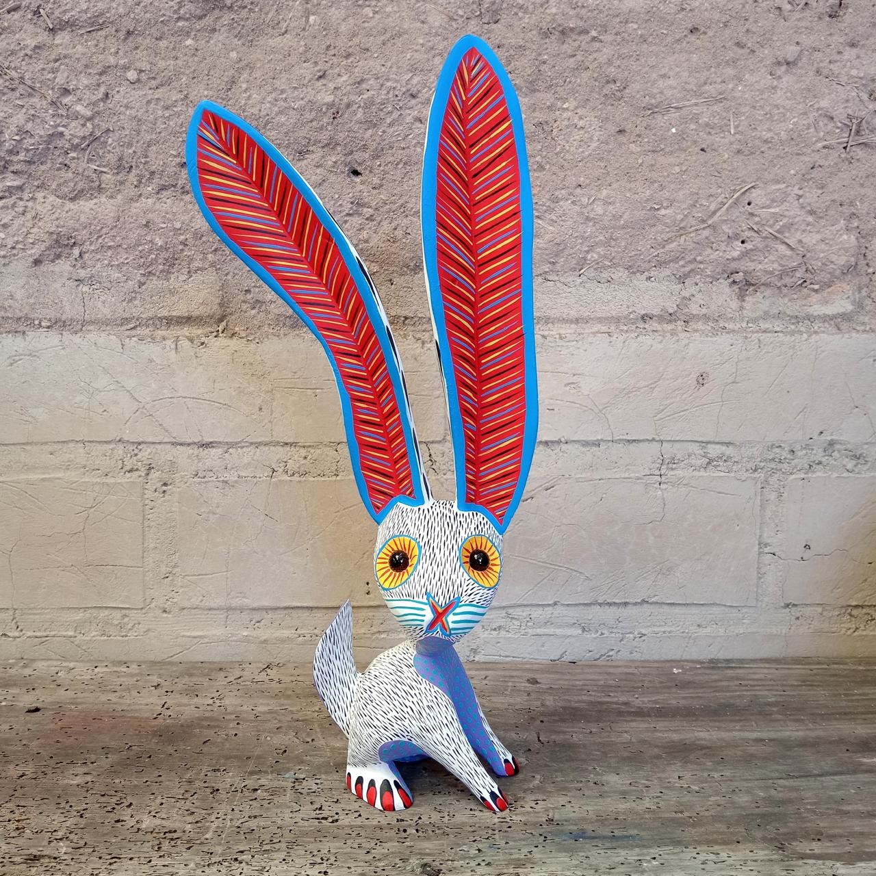 Oaxacan Wood Carving Rabbit By Arsenio Morales PP7317