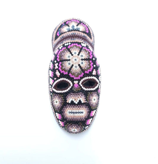 Huichol Hand Beaded Mask By Octaviano Villa PP7324