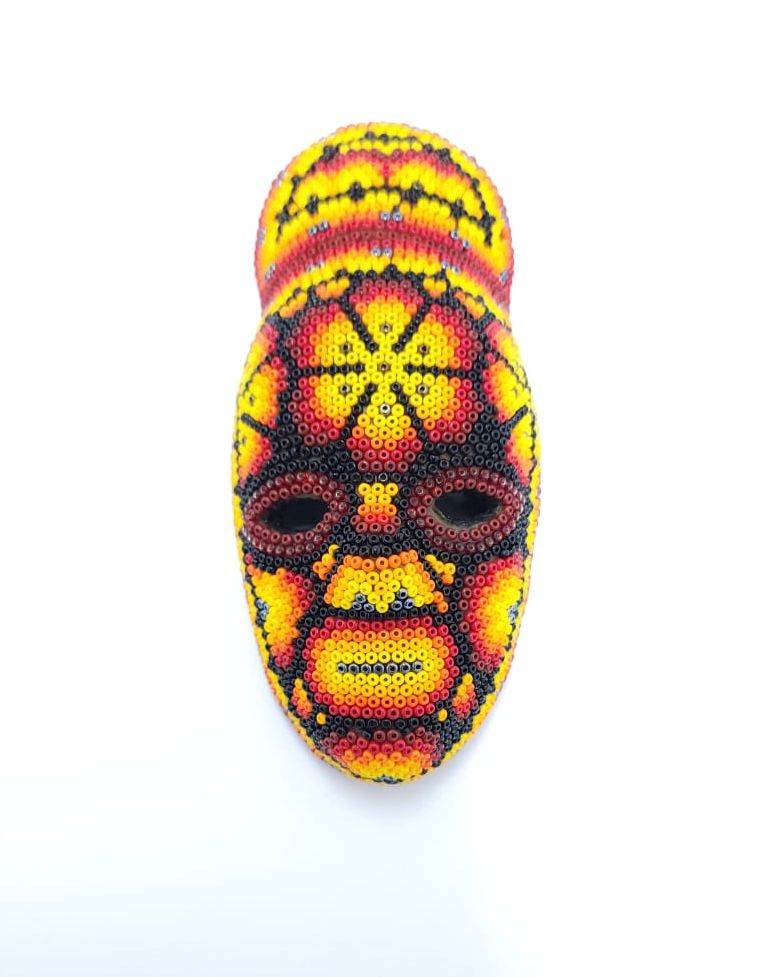 Huichol Hand Beaded Mask By Octaviano Villa PP7325