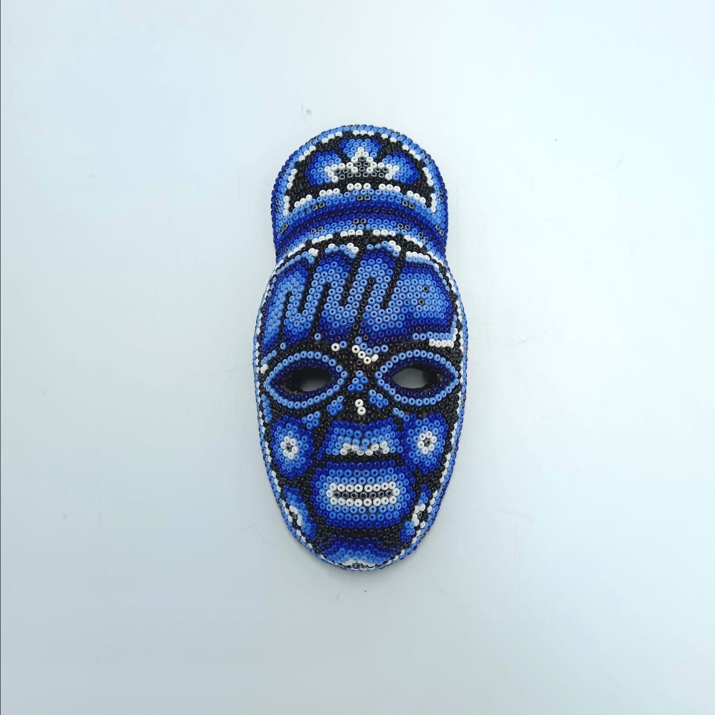 Mexican Huichol Hand Beaded Mask By Octaviano Villa Lopez PP7345