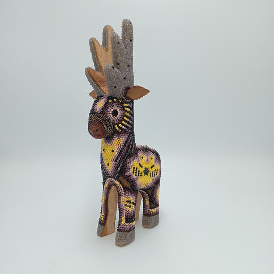 Mexican Huichol Hand Beaded Deer By Isandro Villa Lopez PP7382