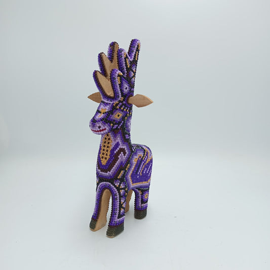 Mexican Huichol Hand Beaded Deer By Isandro Villa Lopez PP7383