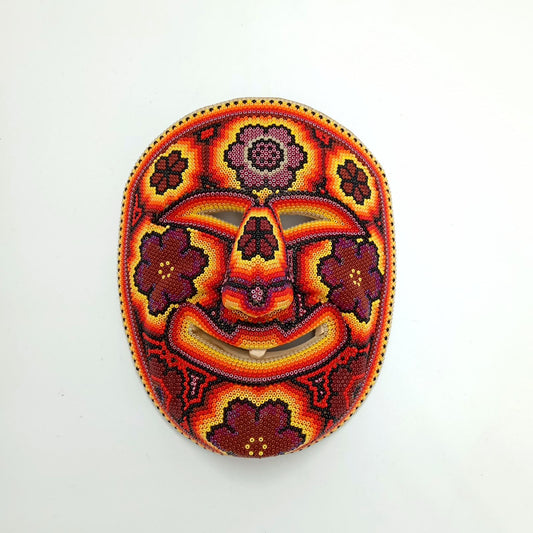 Neat Mexican Huichol Hand Beaded Mask By Morelia Lopez PP7421