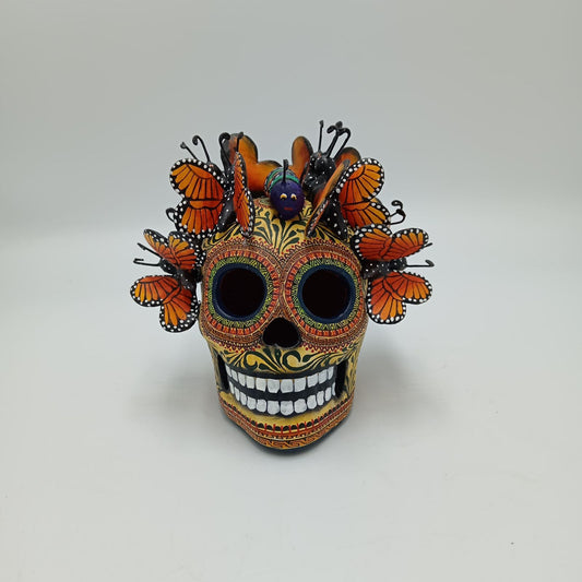 Day Of the Dead Ceramics Skull By Alfonso Castillo PP7492