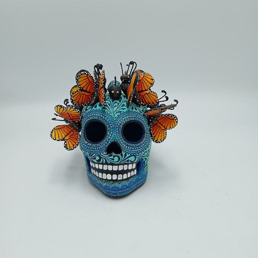 Day Of the Dead Ceramics Skull By Alfonso Castillo PP7489