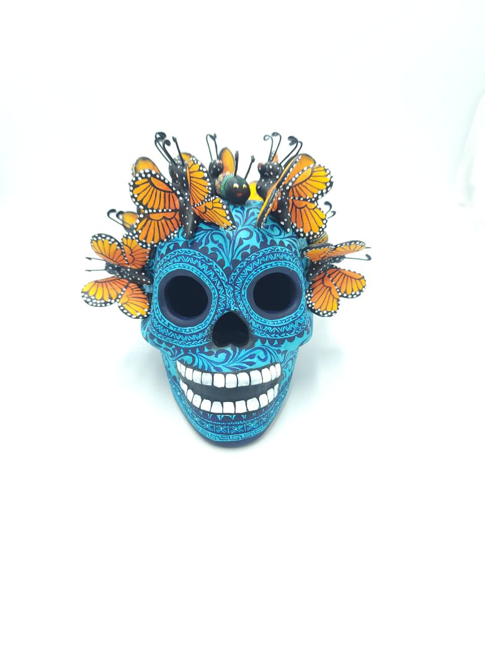 Skull Day Of the Dead Ceramics  By Castillo Family PP7573