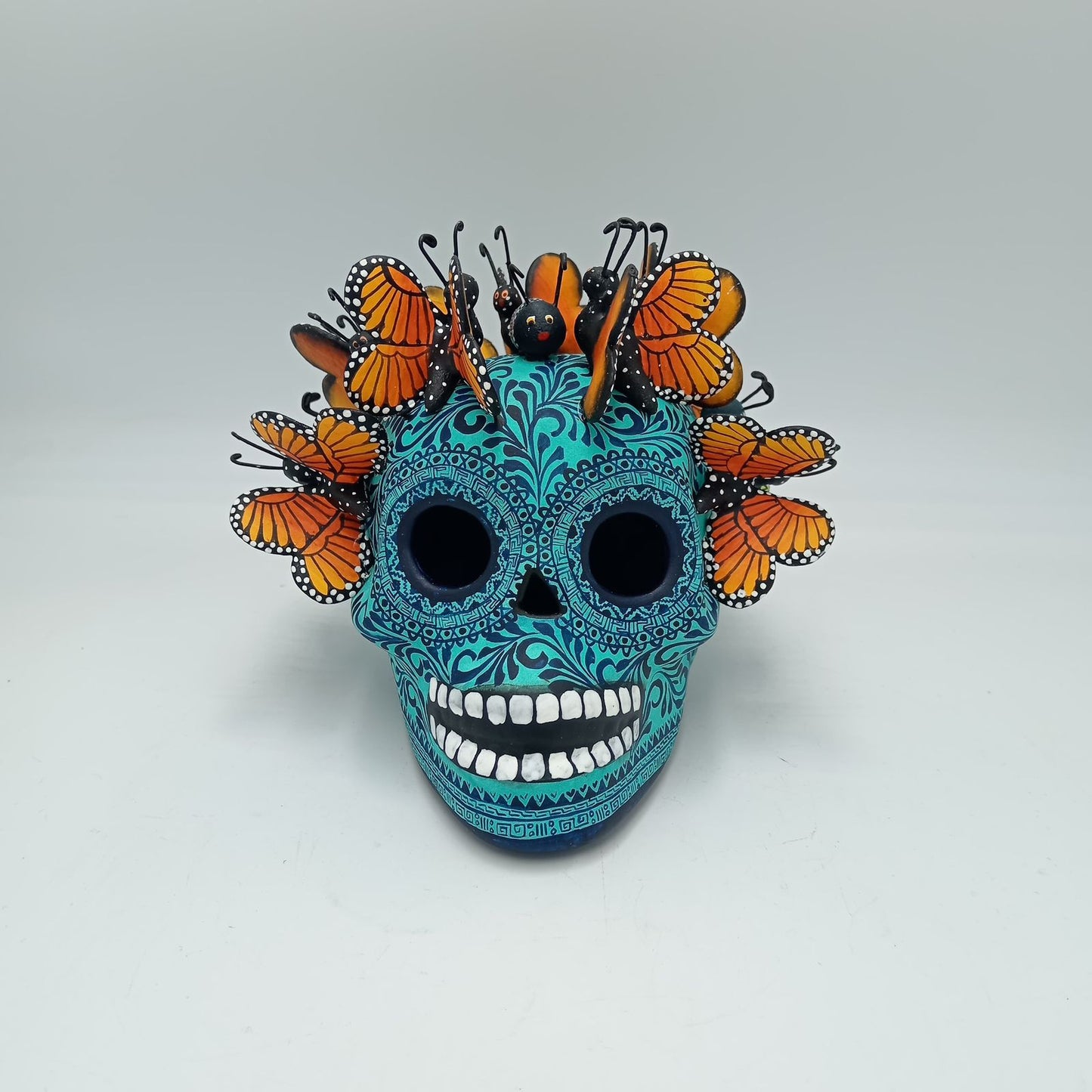 Skull Day Of the Dead Ceramics  By Castillo Family PP7578