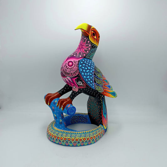 Mexican Folk Art Oaxacan Wood Carving Alebrije Hand Made, Eagle By Luis Sosa PP7611