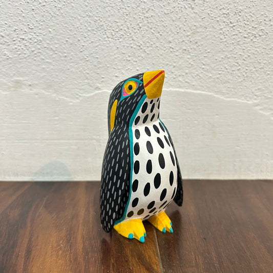 Wood Carving Hand Made Penguin By Armando Jimenez PP7713