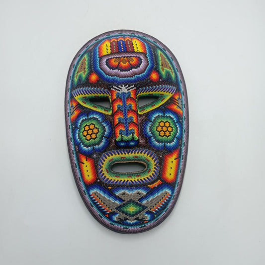 Mexican Huichol Hand Beaded Mask By Honorio Villa Lopez PP8088