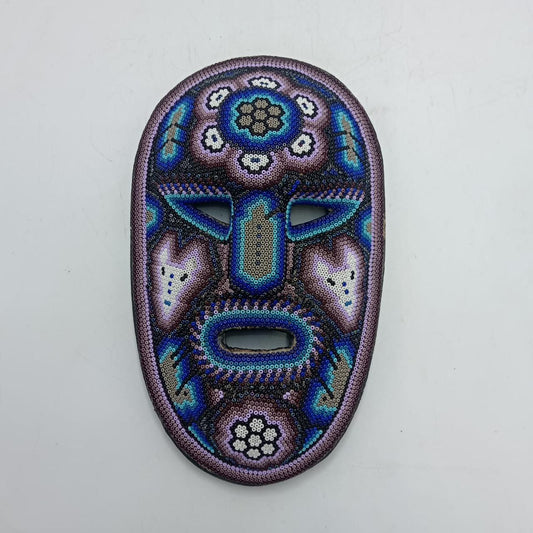 Mexican Huichol Hand Beaded Mask By Honorio Villa Lopez PP8089
