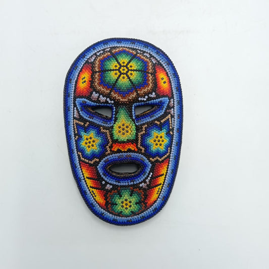 Mexican Huichol Hand Beaded Mask By Honorio Villa Lopez PP8092