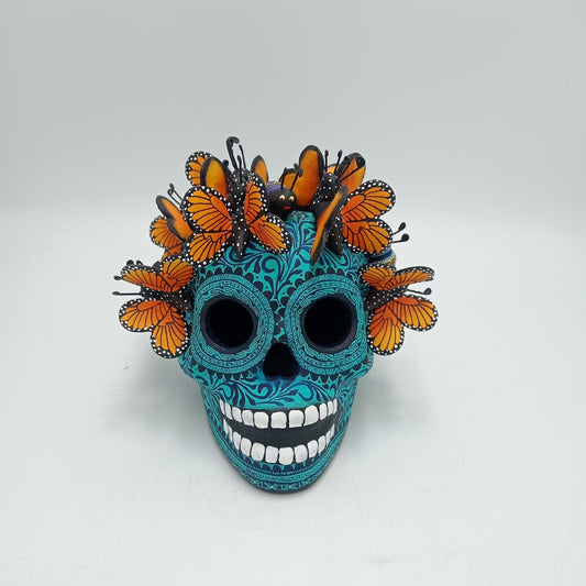 Day Of the Dead Ceramics Skull By Alfonso Castillo PP8130