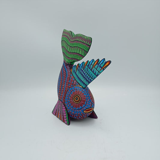 Mexican Oaxacan Wood Carving Fish By Ivan Fuentes PP8194